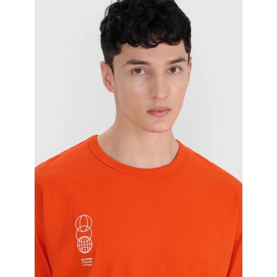 3. Men's oversize printed T-shirt 4F 4FRSS25TTSHM2652-70S