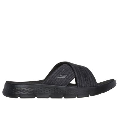 2. Skechers Women's Flip-Flops GO WALK FLEX SANDAL IMPRESSED 141420 BKGY
