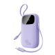 2. Baseus EnerFill FC31 20000mAh 45W Power Bank with Display with USB-C and Lightning Cables - Purple