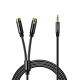 Orico AXRF audio cable mini jack 3.5 mm to 2x RCA female 5 m - black