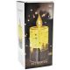 5. DECORATIVE GLASS CANDLE WARM WHITE LED 21CM