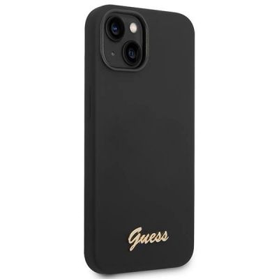 4. Guess GUHCP14MSLSMK iPhone 14 Plus 6.7 "black / black hard case Silicone Vintage Gold Logo