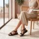 8. Women's black wedge sandals Artiker 58C0007