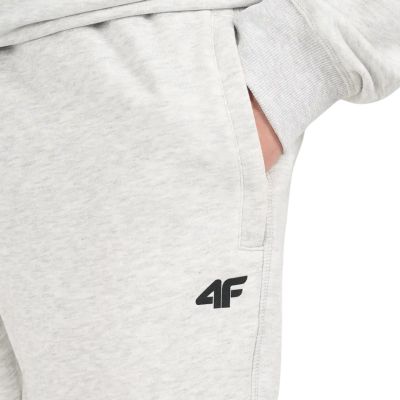 3. Men's trousers 4F CAS M1674 cool light gray melange 4FWMM00TTROM1674 27M