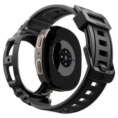 11. Spigen Rugged Armor Pro Strap for Samsung Galaxy Watch 8 44mm - Matte Black