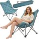 4. REDCLIFFS HIGH DELUXE CAMPING CHAIR WITH CUSHION BLUE