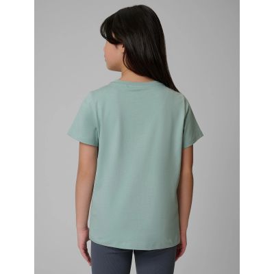 2. Regular plain girls' T-shirt 4F 4FJRSS26TTSHF3554-12S