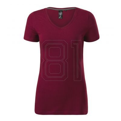 2. Malfini Action V-neck T-shirt W MLI-70186 garnet