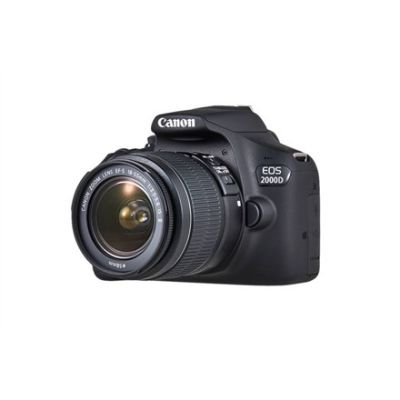 4. Canon EOS 2000D + EF-S 18-55mm f/3.5-5.6 III DSLR Kit 24.1 MP CMOS 6000 x 4000 px Black