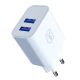 2. 3mk FlowPower 10W 2.4A 2A Wall Charger - White