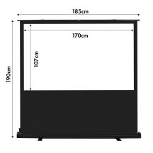 MACLEAN PORTABLE PROJECTION SCREEN, COMPACT, FLOOR, 80", 16:10 MC-212