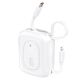 Dudao K32 22.5W 10000 mAh Powerbank with Built-in USB-C/ Lightning Cable - White