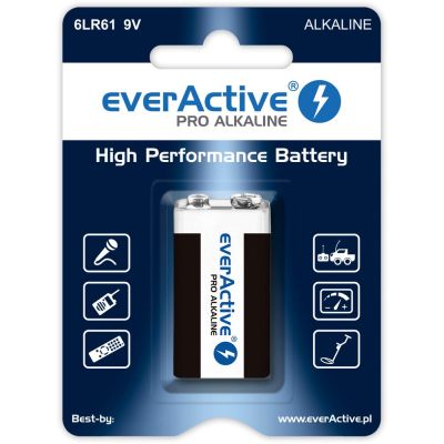 2. EVERACTIVE ALKALINE BATTERY 6LR61 9V - BLISTER (1 PC) EV6LR61-PRO
