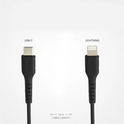 4. SBS TECABLELIGTC1K USB-C - Lightning cable 1m - black
