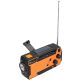 48. Extralink Solar Emergency Radio with Crank Dynamo Powerbank 4000mAh with SOS Flashlight SR-4000 Portable Analog Black, Orange