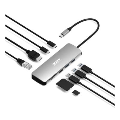 7. Port Designs 900164 Docking Station Wired USB 3.2 Gen 1 (3.1 Gen 1) Type-C Stainless Steel