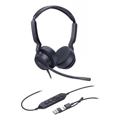 2. Yealink UH42 Dual Teams USB-C/A Headset Wired Headband Calls/Music USB Type-C / USB Type-A Black