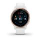 6. Garmin Venu 2S Watch (40 mm) Rose Gold Stainless Steel Bezel / White Case / Silicone Band