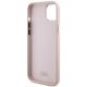 7. Karl Lagerfeld Silicone Choupette Metal Pin Case for iPhone 15 Plus / 14 Plus - Pink