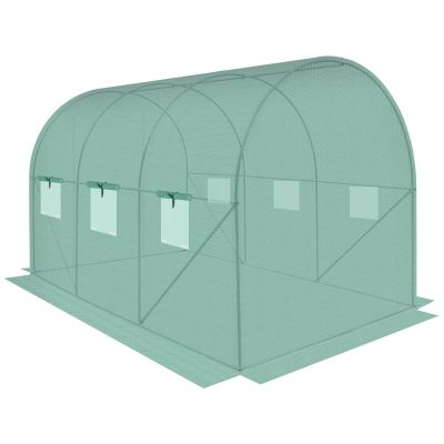 23. GREENHOUSE GARDEN TUNNEL 200X300X200CM PE GREEN STEEL STRUCTURE