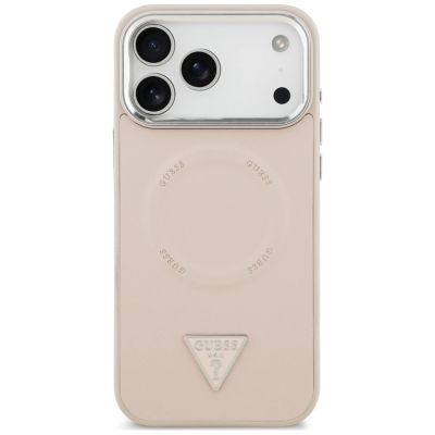 3. Guess Triangle Logo MagSafe Case for iPhone 18 Pro Max / 17 Pro Max – Pink