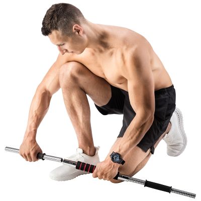 22. Rubber-coated dumbbells HMS SGGX20 with a 20kg barbell function