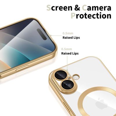 3. Tech-Protect MagFlex MagSafe Case for iPhone 17 - Transparent Gold