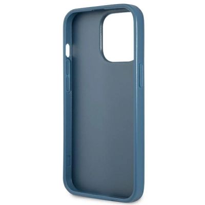 7. Guess 4G Triangle Logo Cardslot Case for iPhone 13 Pro / 13 - Blue