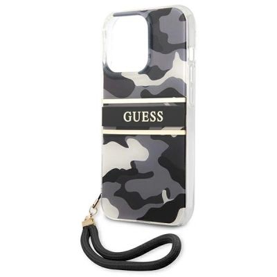 6. Guess GUHCP13XKCABBK iPhone 13 Pro Max 6.7" black/black hardcase Camo Strap Collection