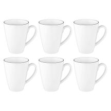 Set of 6 mugs with handle 350 ml SELTMANN LIDO BLACK LINE