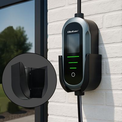 6. Qoltec Portable EV and Hybrid Car Charger with Adjustable 2-in-1 Type 2 Charging | 22 kW | 400 V | CEE 32 A | Wi-Fi | TUYA | SMART LIFE | LCD | Portable | Wallbox | 7 m