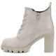 2. Cream women's ankle boots with a block heel M.Daszyński SA218-8