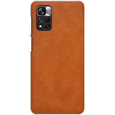 3. Nillkin Qin Case Case for Xiaomi Redmi Note 11 Pro+ (China) / Redmi Note 11 Pro (China) / Mi11i HyperCharge Camera Protector Holster Cover Flip Case Brown