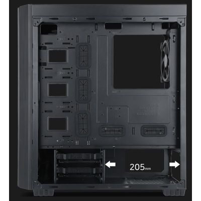 9. GEMBIRD FORNAX K500 MIDI-TOWER CASE (2X USB 3.0, 1X USB TYPE-C, CARD READER, HD AUDIO) BLACK