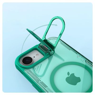 10. Nillkin Iceblade Prop Magnetic Case with Stand for iPhone 16e / 17e - Green