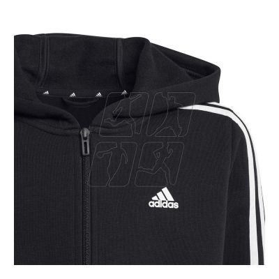 3. Sweatshirt adidas 3 Stripes FL Full-Zip Hoody Jr. HR6331