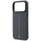 6. Mercedes Leather Semi Wrap with Iconic Line MagSafe Case for iPhone 18 Pro Max / 17 Pro Max - Dark Gray