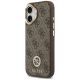 2. Guess 4G Strass Logo & Big Strap Metal Buttons MagSafe Case for iPhone 17 - Brown