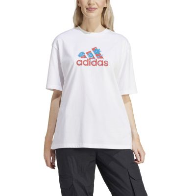 11. adidas Flower Pack Badge of Sport Women's T-Shirt White IT1421
