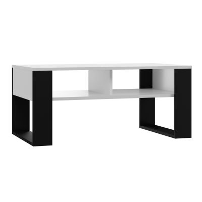 Coffee table MODERN 2P 90x58xH50 white/black