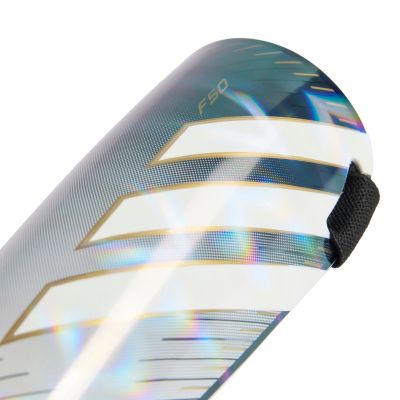 2. adidas F50 Match Kids' Soccer Shin Guards Gray and Black KE5206