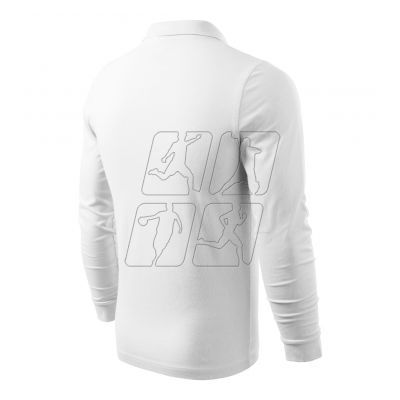 3. Malfini Single J. LS M MLI-21100 white polo shirt