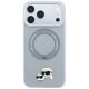 3. Karl Lagerfeld with Ring Stand 360 Karl & Choupette Heads Pin MagSafe Case for iPhone 18 Pro Max / 17 Pro Max – Grey
