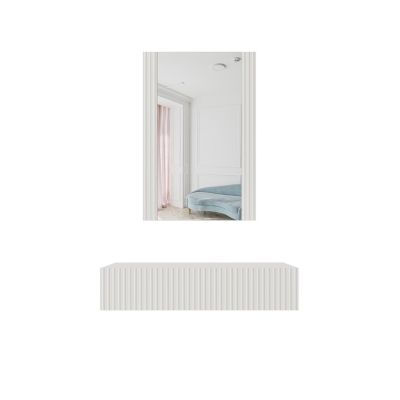 Dressing table with mirror PAFOS 80x41.6x100 white matt
