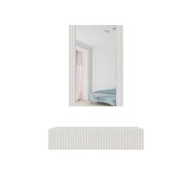 Dressing table with mirror PAFOS 80x41.6x100 white matt