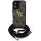 2. Guess 4G Big Logo Cord Stap Crossbody Case for iPhone 16 Plus Brown