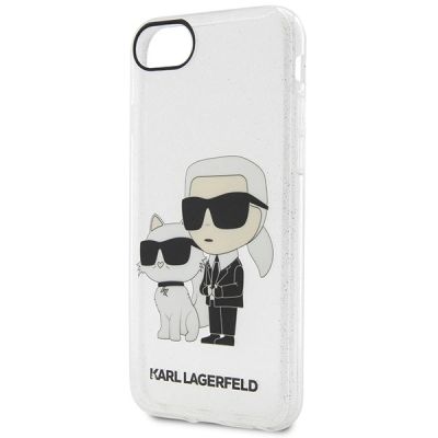 3. Karl Lagerfeld KLHCI8HNKCTGT iPhone 7/8/ SE 2020 / SE 2022 transparent hardcase Gliter Karl&Choupette