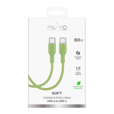 3. Puro ICON USB-C - USB-C cable 1.5m - green