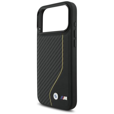 6. BMW M Carbon Line & Logo MagSafe Case for iPhone 17 Pro Max - Yellow