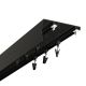 Double Black Aluminum Ceiling Track with Cover, Wide 102 mm Spacing Between Tracks, Gliders with Clips, 500 cm, KOWALSKI